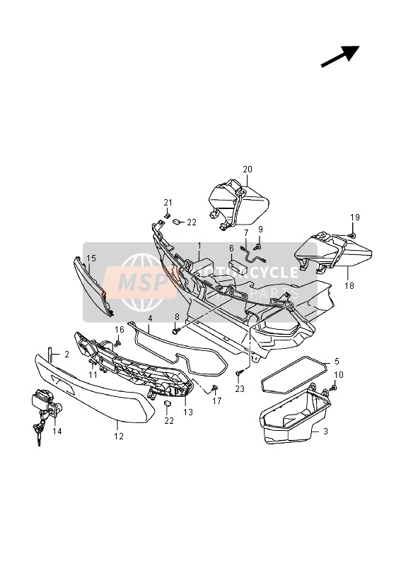 9216126J01YKV, Deckel.Luftfilter, Suzuki, 0